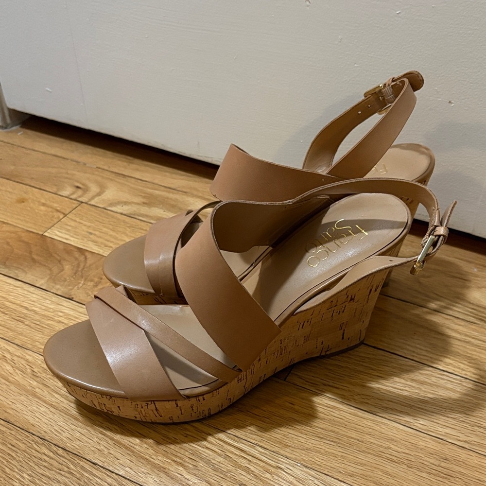 Franco Sarto Tan Wedge Sandals